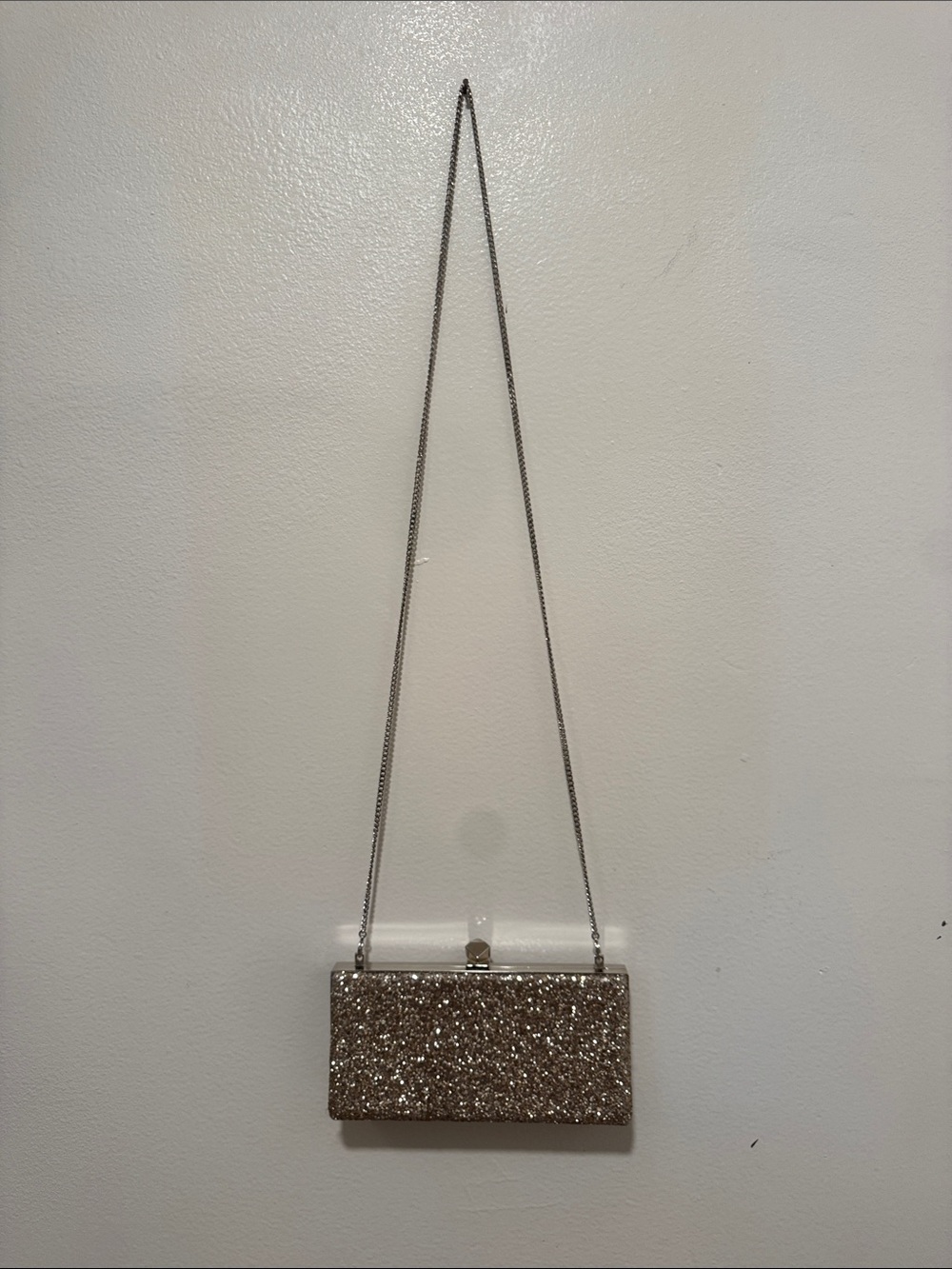 Jimmy Choo Gold Glitter Evening Clutch